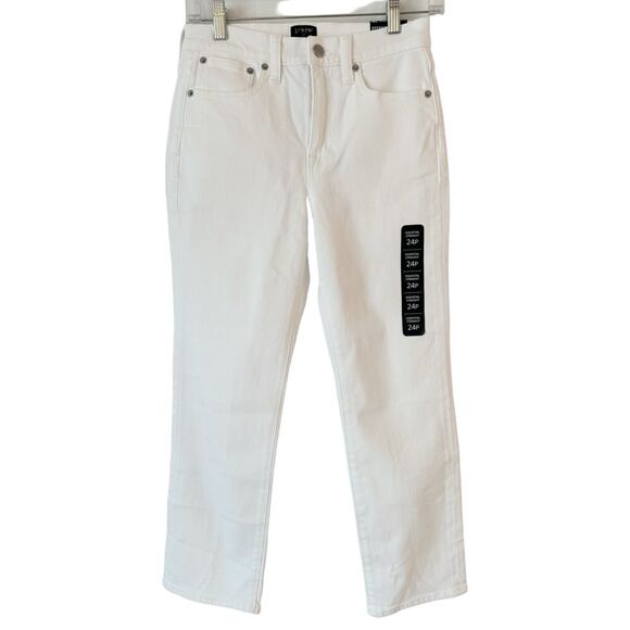 J. Crew Factory Denim - NWT J. Crew Essential Straight White High Rise Stretch Denim Jeans Size 24P